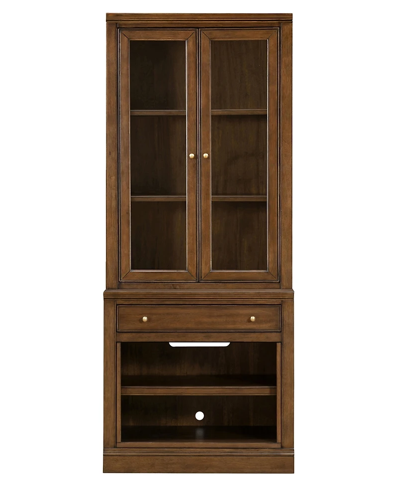 Amren 32" Wood Base with Drawer and Open Storage Hutch