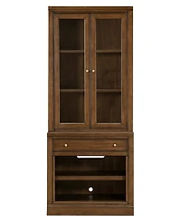 Amren 32" Wood Base with Drawer and Open Storage Hutch