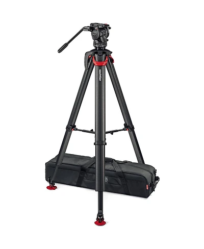 Sachtler aktiv8 Sideload Fluid Head System with flowtech75 Tripod and Mid-Level Spreader