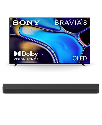 Sony K65XR80 65 Inch Imax Enhanced Bravia Oled 4K Hdr Google Tv with a Sony Ht-A8000 Bravia Theater Bar Soundbar (2024)