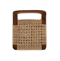 Butler Specialty Luna 30 in. Seat Height Wood and Jute Woven Low Back Counter Stool
