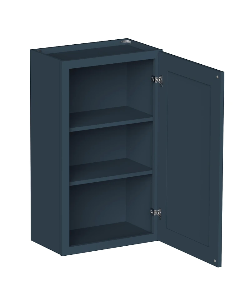 Boyel Living 21"x36" Standard Wall Cabinet (1 Door 2 Shelves), Ready to Assemble Kitchen with Solid Wood Frame, Soft-Close Slides and Hinge