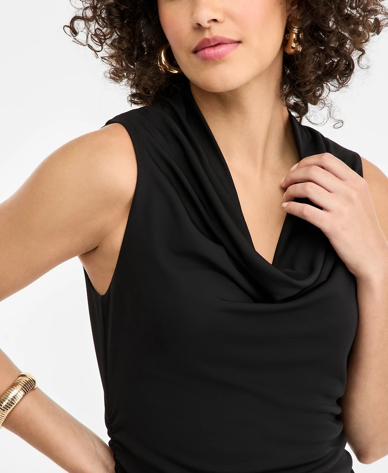 I.n.c. International Concepts Women's Cowlneck Sleeveless Dress, Macy's Exclusive