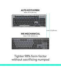 Logitech Alto Keys K98M Wireless Mechanical Keyboard w/ Backlit Keys, Bluetooth, Usb-c Charging, for Pc/Mac.
