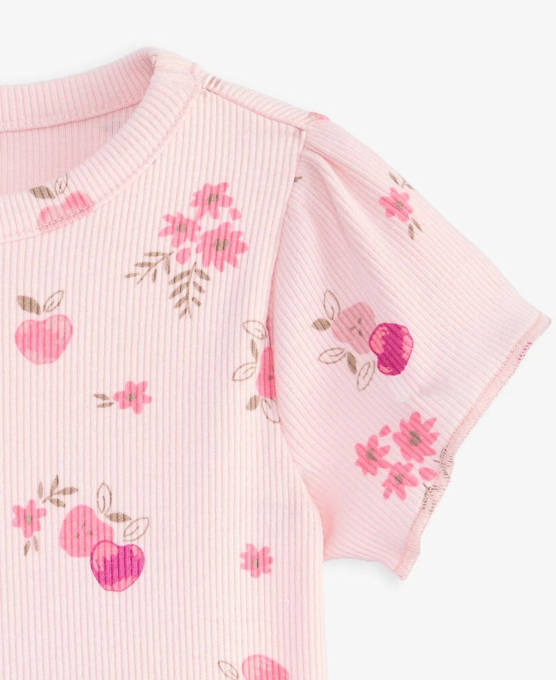 First Impressions Baby Girls' Mix & Match Short-Sleeve Apple-Print Peplum T-Shirt, Macy's Exclusive
