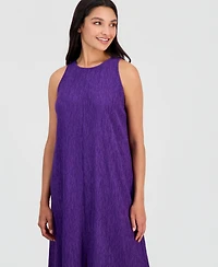 Eileen Fisher Women's Round-Neck Side-Slit Maxi Dress