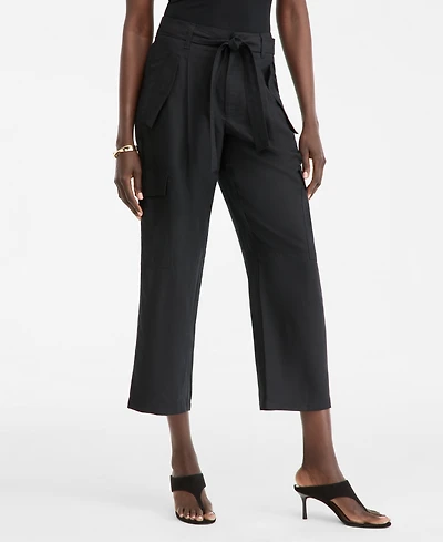I.n.c. International Concepts Women's Cropped Belted Cargo Pants, Macy's Exclusive