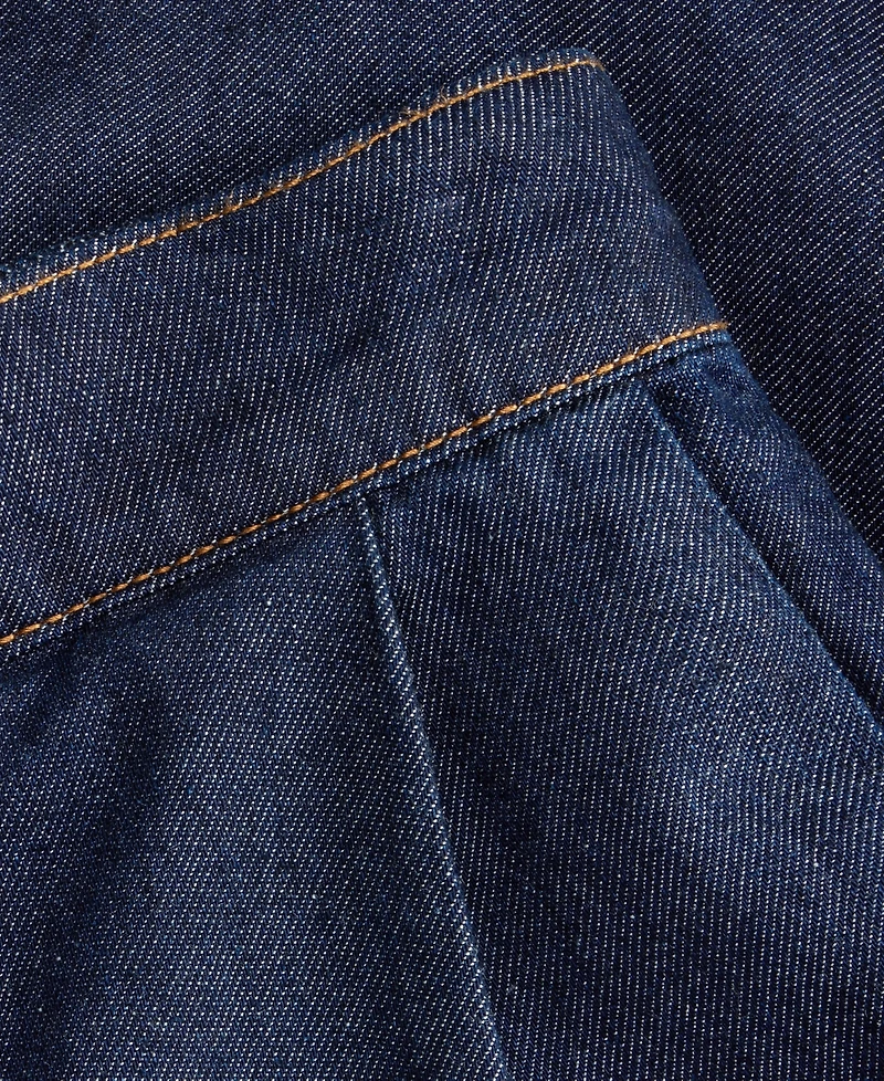 I.n.c. International Concepts Women's Cropped Denim Wide-Leg Pants, Macy's Exclusive