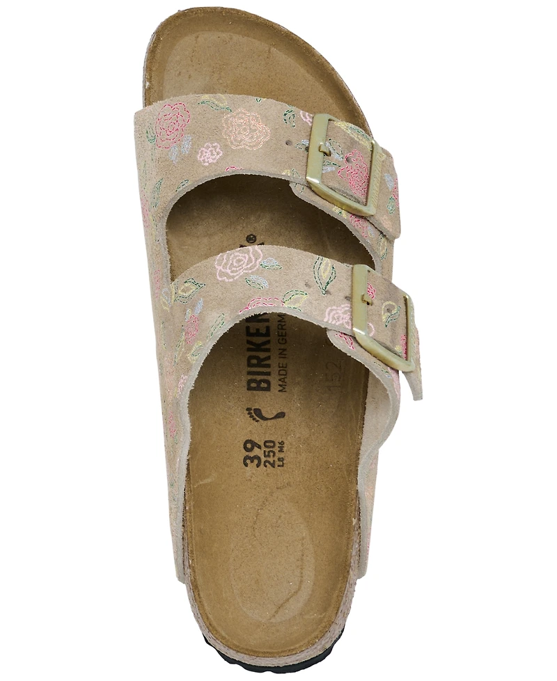 Birkenstock Women's Arizona Suede Leather Floral Print Sandals from Finish Line
