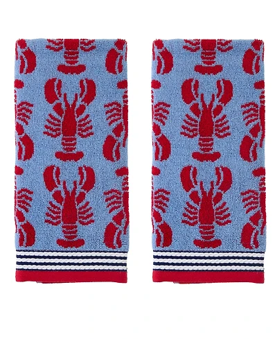 Skl Home Lobster Jacquard 2-Pc. Hand Towel Set