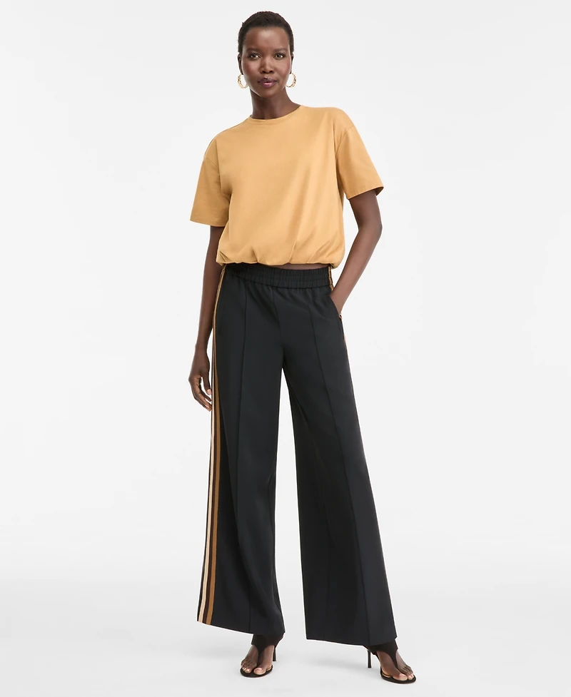 I.n.c. International Concepts Women's Side-Stripe Wide-Leg Pants, Macy's Exclusive