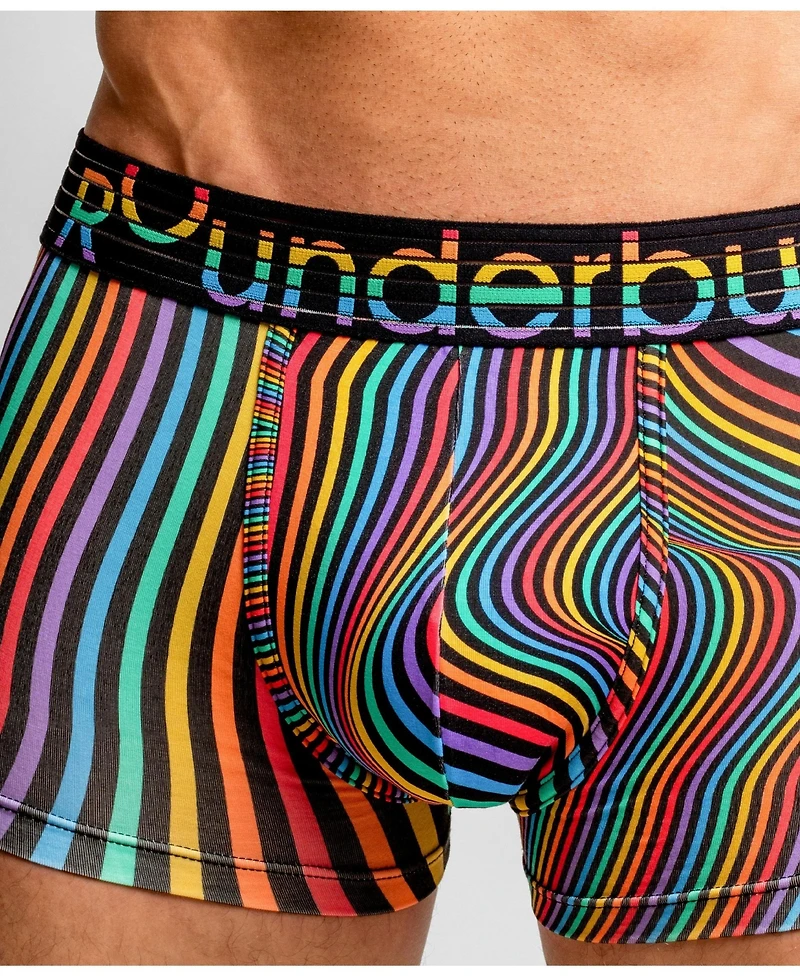 Rounderbum Men's Waveform Pride Padded Boxer Trunk