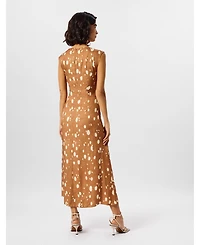Whistles Women's Deer Spot Viscose Midi Dress