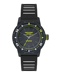 Aston Martin F1 Men's Pdk 3 Hand Quartz Black Silicone Watch 40mm