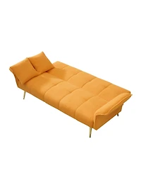 Streamdale Furniture 70" Teddy Fleece Convertible Sofa Bed