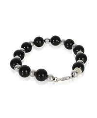 Pre-Owned Tiffany & Co Sterling Silver Onyx Vintage Bead Bracelet
