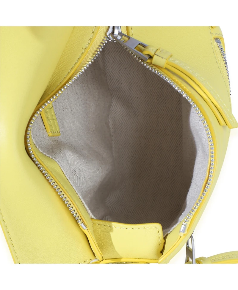 Pre-Owned Loewe Yellow Calfskin Mini Puzzle Edge Bumbag