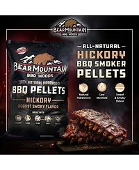 Bear Mountain Bbq Premium All-Natural Hardwood Hickory Smoker Pellets, 40 Pounds
