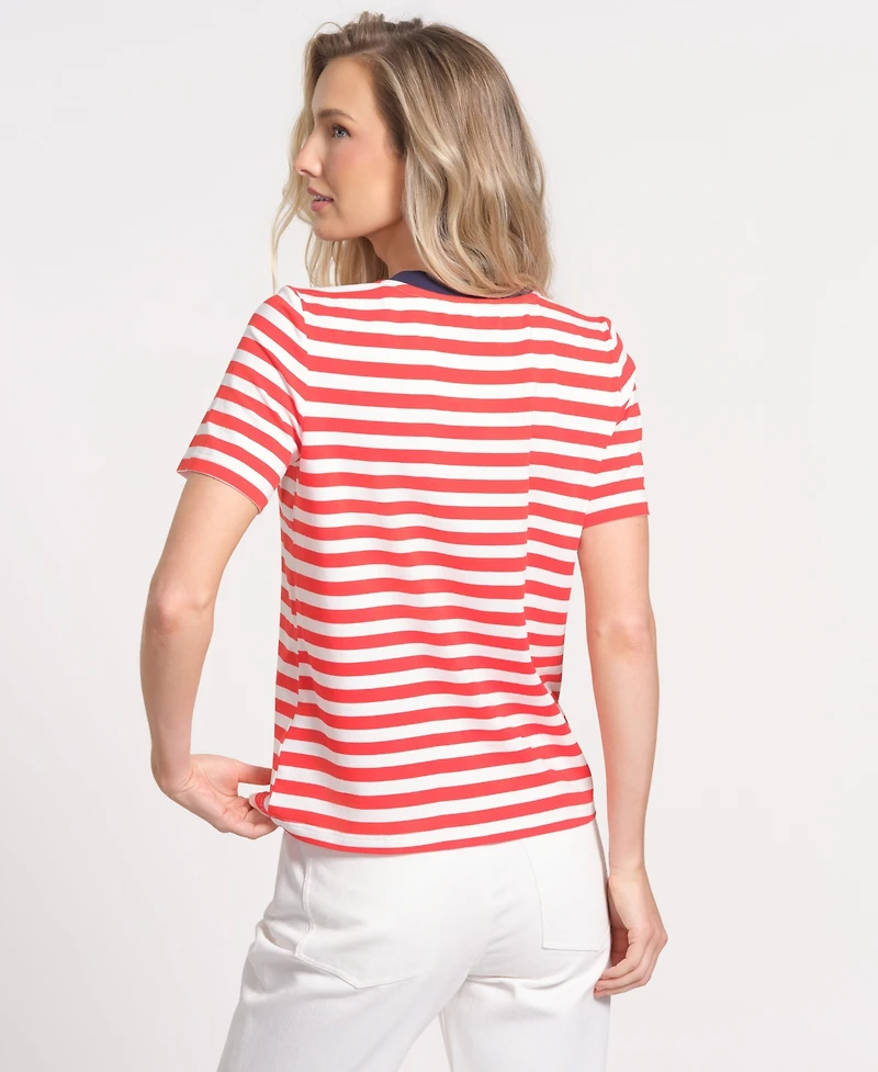 Isaac Mizrahi Women's Short-Sleeve Crewneck Top