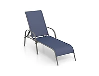 Boyel Living Adjustable Patio Chaise Folding Lounge Chair with Backrest