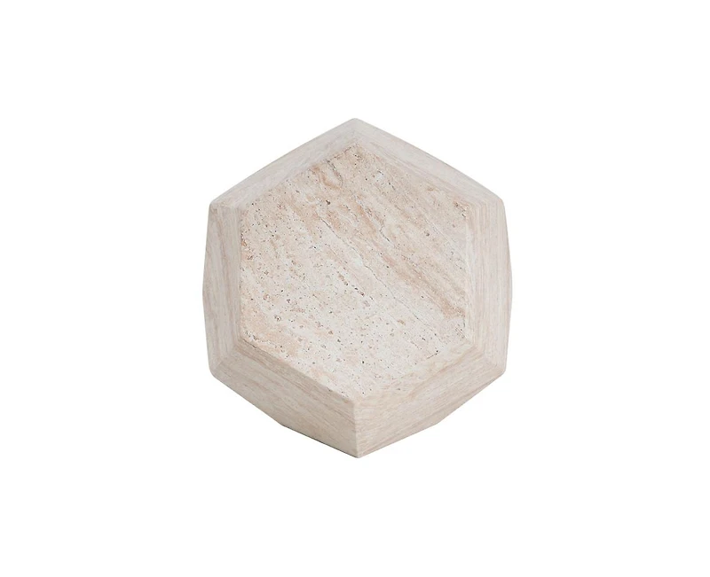 sumyeg Lightweight Concrete Hexagonal Side Table for Indoor and Outdoor Use