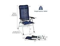 Boyel Living 2Pcs Patio Dining Chair with Adjustable Portable Headrest