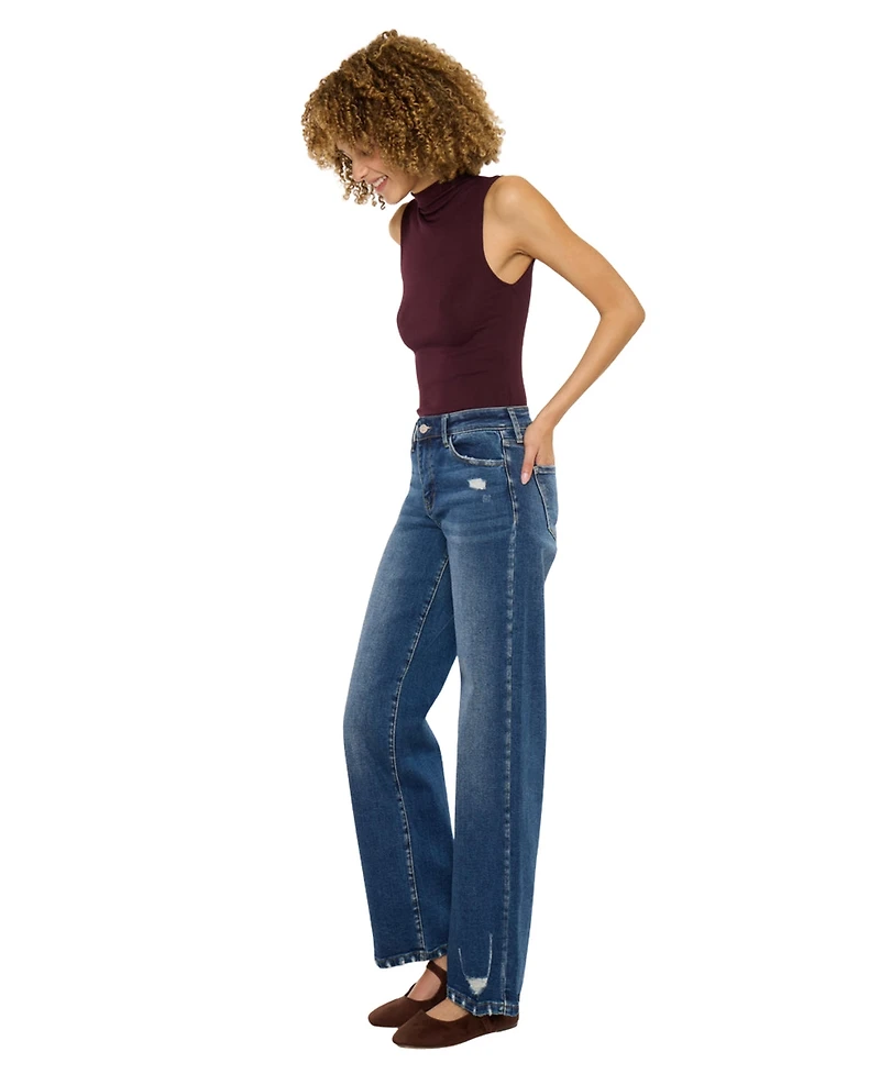 KanCan Essential Women's Dania High Rise Wide-Leg Jeans