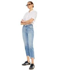 KanCan Essential Women's Angela High Rise Slim Crop Straight Jeans