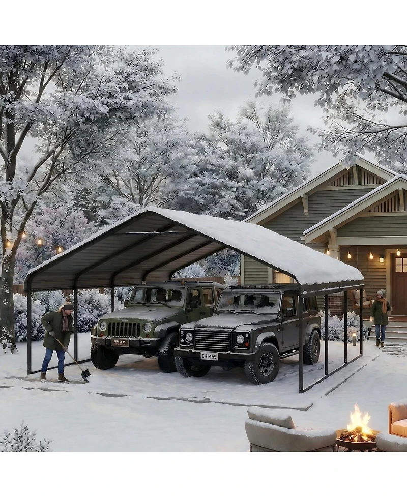 Mondawe 20 by 20 feet Carport Shelter