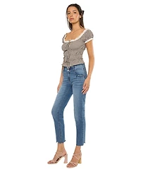 KanCan Essential Women's Kathleen High Rise Slim Straight Jeans