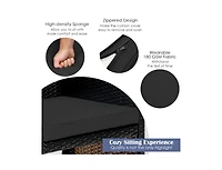 Boyel Living 4 Pieces Patio Rattan Cushioned Furniture Set with Coffee Table