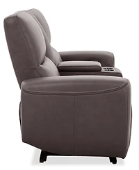 Symond 3-Piece Leather 2 Power Motion Sofa with Console