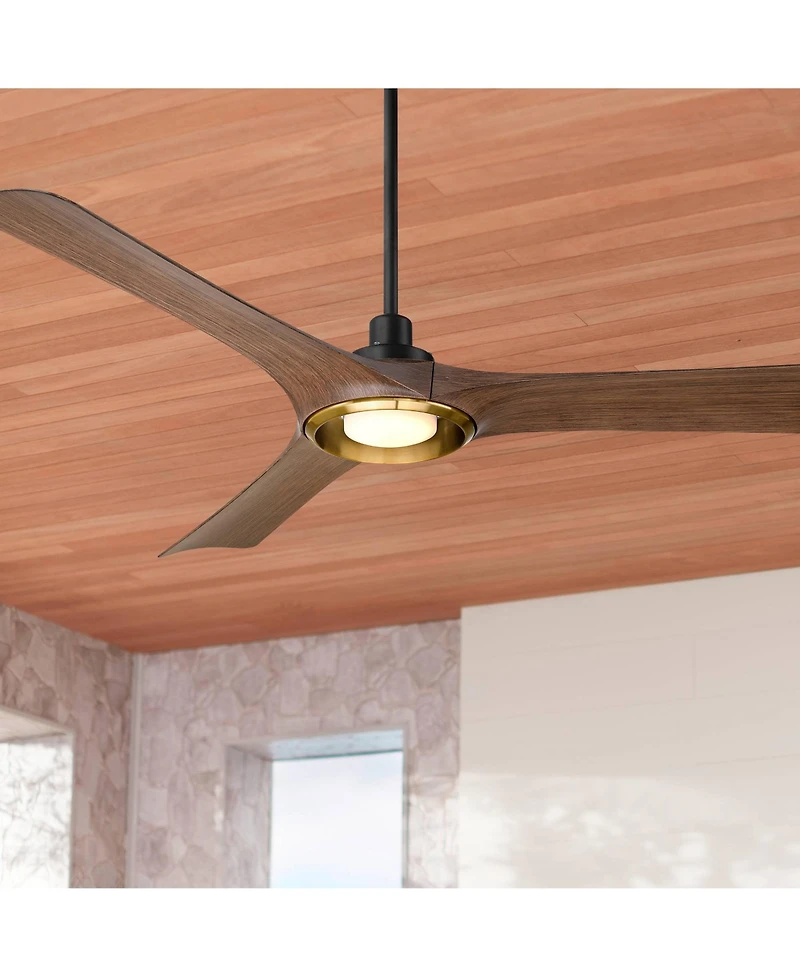 Casa Vieja 56" Ethos Indoor Outdoor Ceiling Fan 3 Blade Led Light Remote control