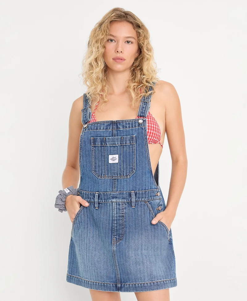 Good American Women's Cotton Dungaree Dress