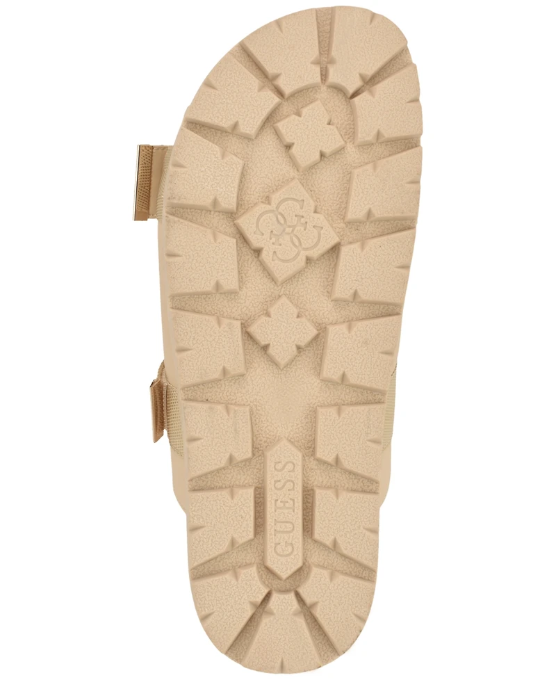 Guess Women's Faxona Branded Slip-On Footbed Sandals