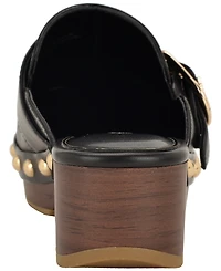 Guess Women's Grisee Platform Wood Bottom Heeled Clogs