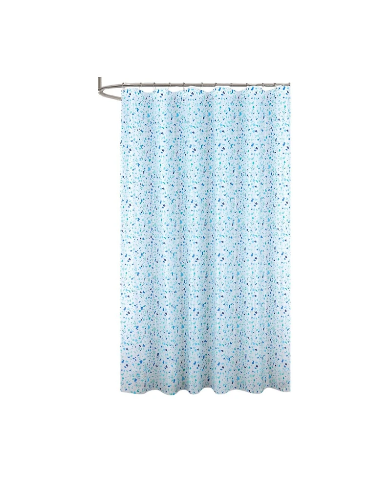 Rt Designers Collection 90GSM Peva Glit Printed Terrazzo Shower Curtain 70" x 72"