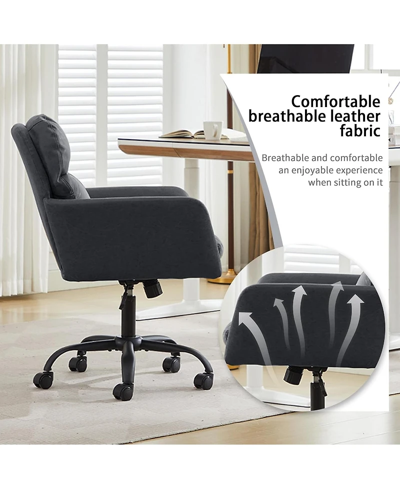 Rainsken Pu Leather Office Desk Chair