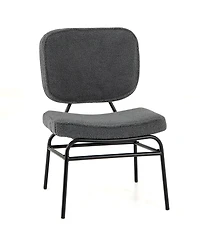 Ecooso Upholstered Accent Chair Sherpa Reading Chair with Sponge Padding