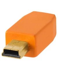 Tether Tools Pro 15' Usb 2.0 A Male to Mini B 5 Pin Gold Plated Cable, High Visibility