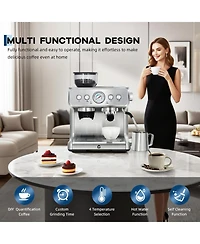 gaomon 20 Bar Coffee and Espresso Maker, Espresso Machine with Grinder and Milk Frother