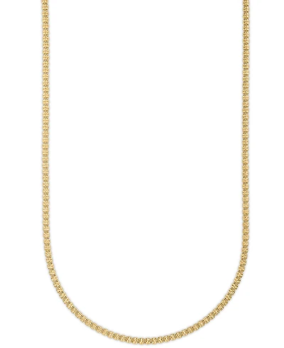 Macy's Men's Diamond-Cut Ice Chain Necklace in 14k Gold over Sterling Silver