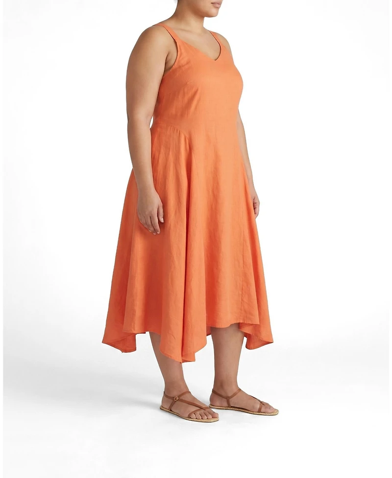 Universal Standard Plus Sunshower Flowy Linen Dress