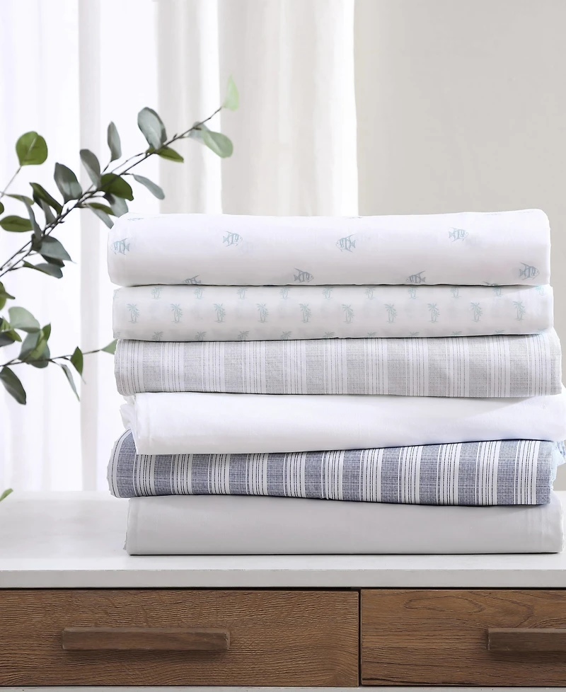 Tommy Bahama Home Cool Zone 200-Thread Count Cotton Percale 3-Pc. Sheet Set, Twin