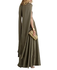 Reiss Women's Satin Cape Maxi Dress