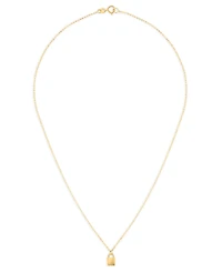 Macy's Small Padlock Pendant Necklace in 10k Yellow Gold