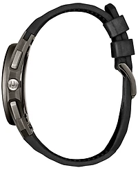 Bulova Men's Chronograph Curv Black Rubber Strap Watch 44mm 98A162