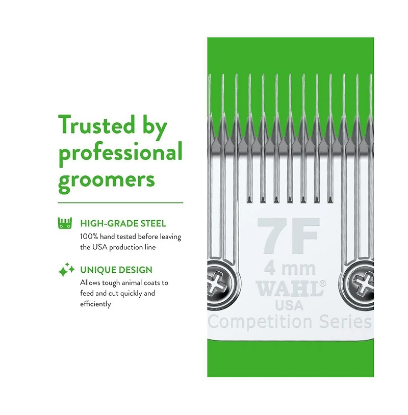 Wahl Professional Animal 7F Full Medium Competition Series Detachable Blade with 4/25-Inch Cut Length (2368-100)