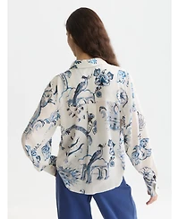 Scotch & Soda Women's Printed Relaxed Fit Tops and Tees