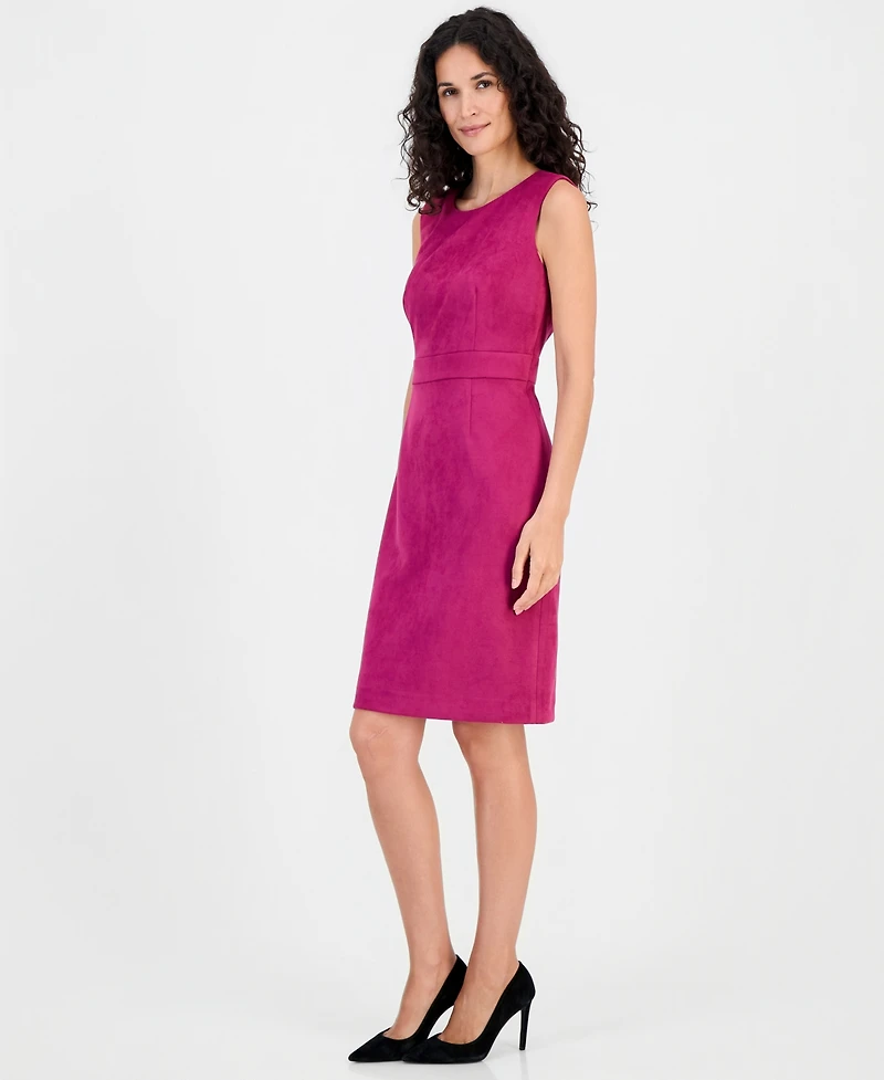 Kasper Women's Crewneck Scuba Sleeveless Sheath Dress